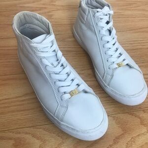 Men’s True Religion White Leather Hightop Sneakers Sz 7